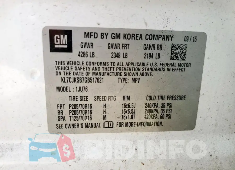 KL7CJKSB7GB517621 Photo# 13