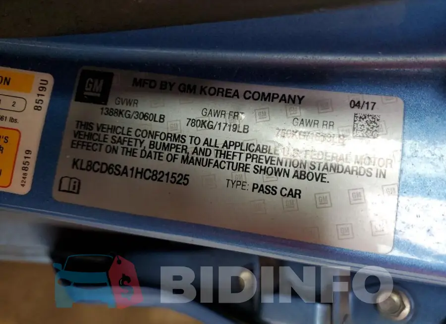 KL8CD6SA1HC821525 Photo# 12