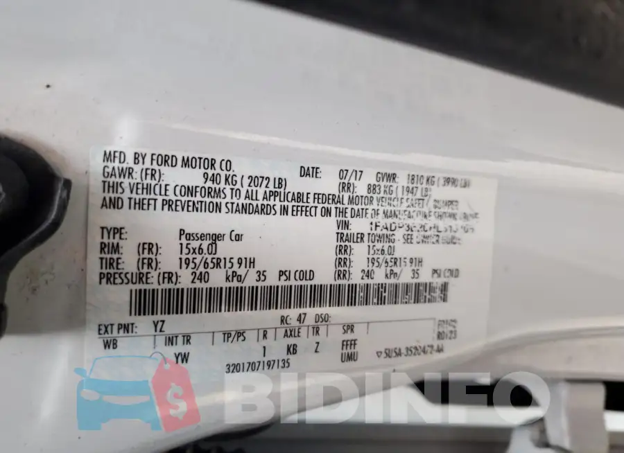 1FADP3E20HL313106 Photo# 12