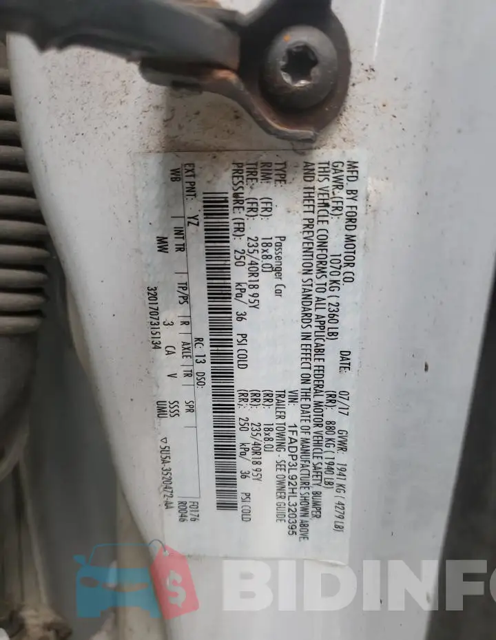 1FADP3L92HL320395 Photo# 12