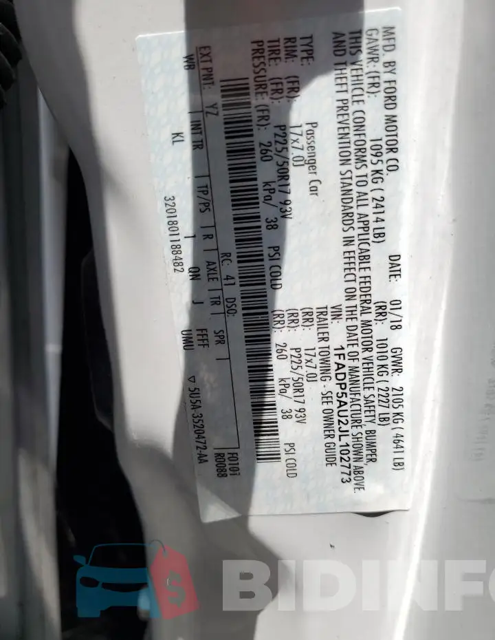 1FADP5AU2JL102773 Photo# 12