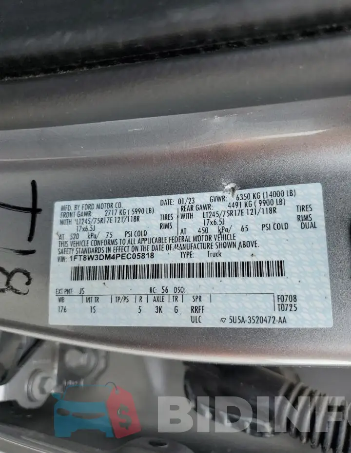 1FT8W3DM4PEC05818 Photo# 12