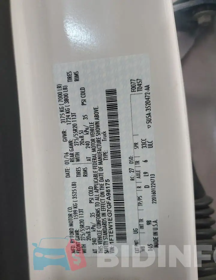 1FTEW1EG7GFA98175 Photo# 12