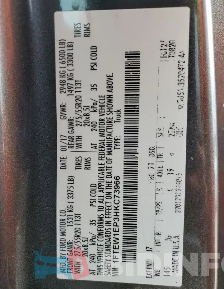 1FTEW1EP3HKC73966 Photo# 12