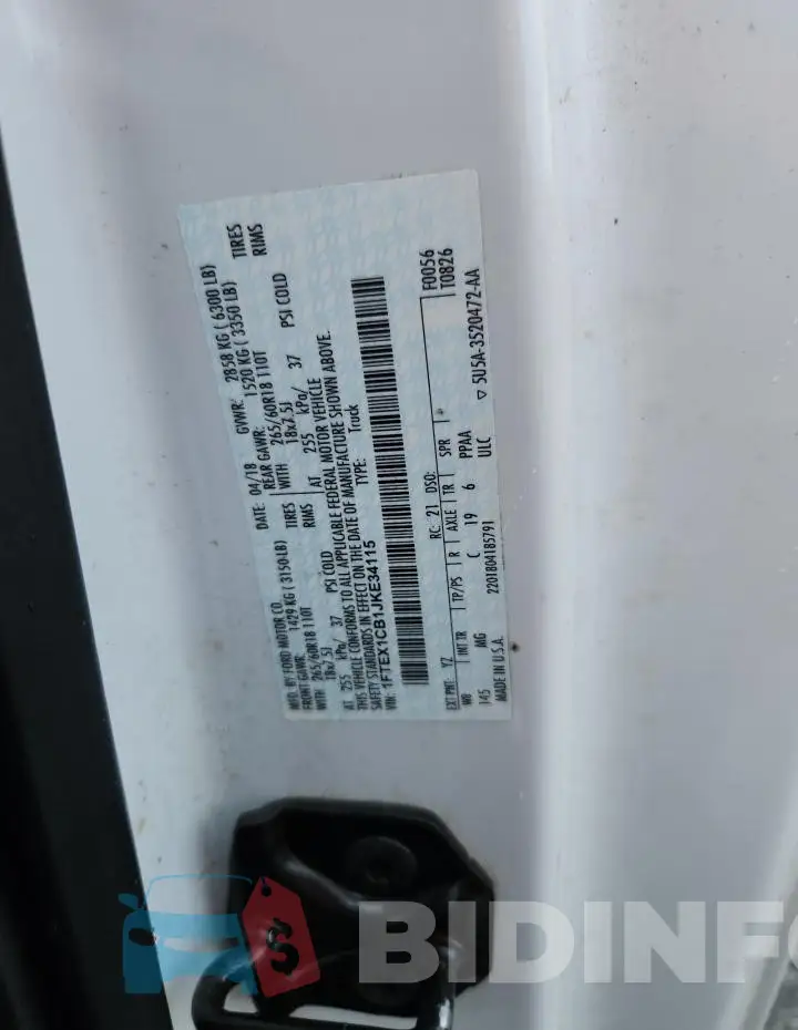 1FTEX1CB1JKE34115 Photo# 12
