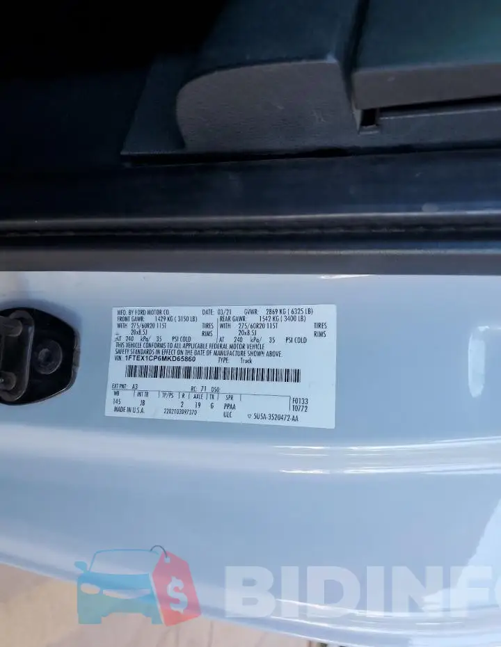 1FTEX1CP6MKD65860 Photo# 12