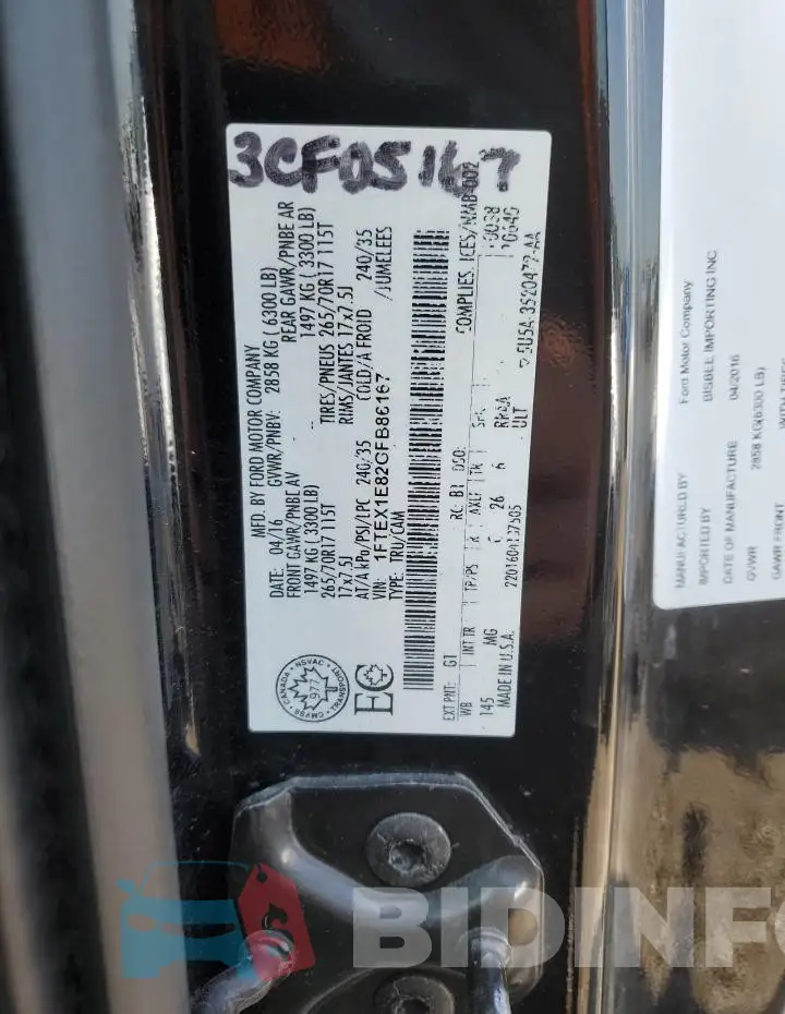 1FTEX1E82GFB86167 Photo# 12