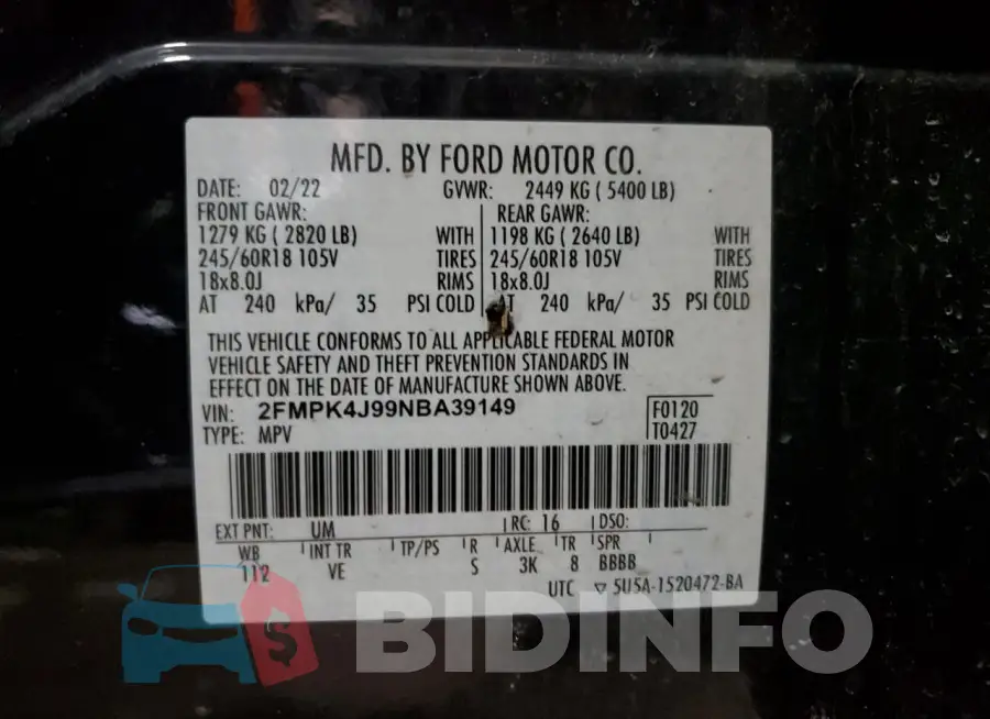 2FMPK4J99NBA39149 Photo# 13