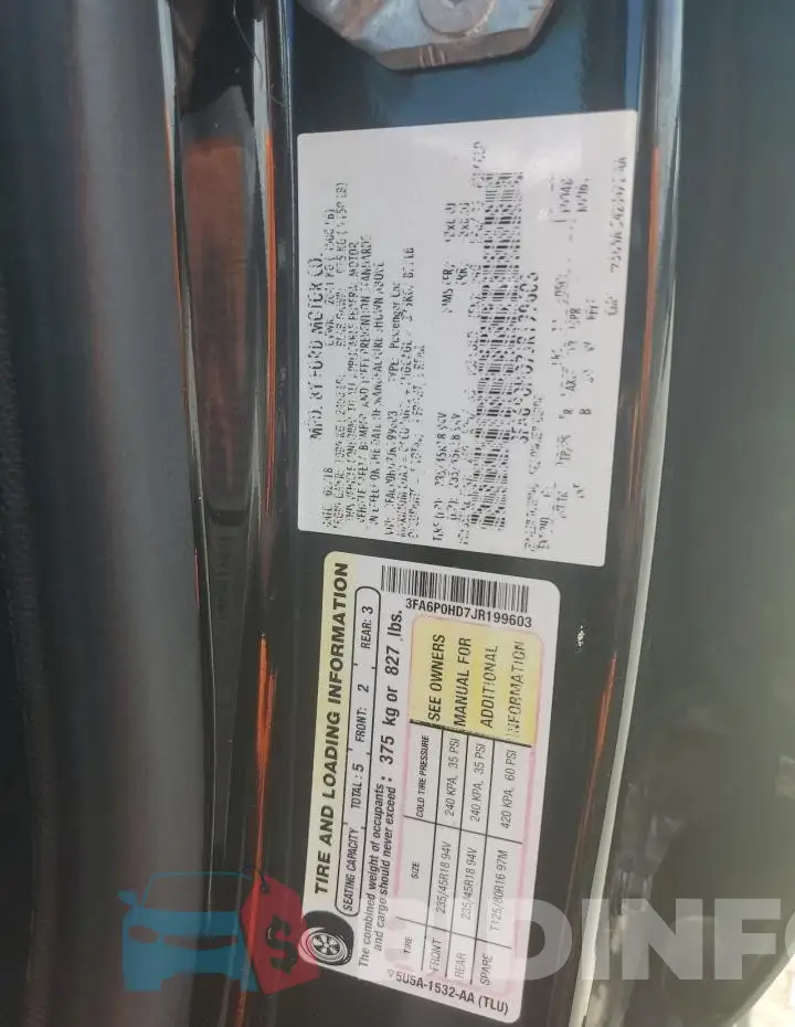 3FA6P0HD7JR199603 Photo# 12