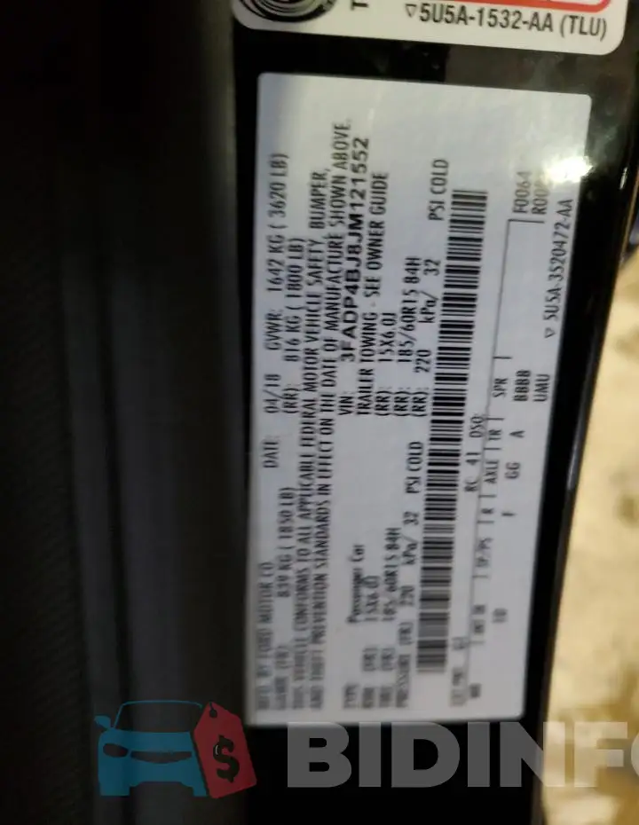 3FADP4BJ8JM121552 Photo# 12