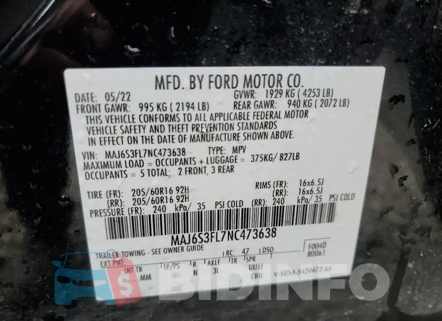 MAJ6S3FL7NC473638 Photo# 14