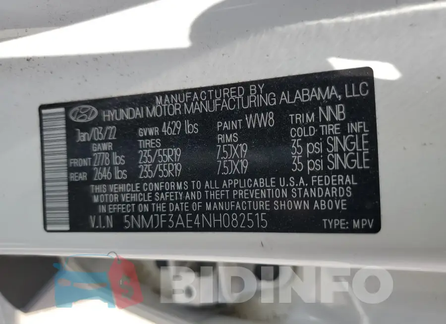 5NMJF3AE4NH082515 Photo# 13