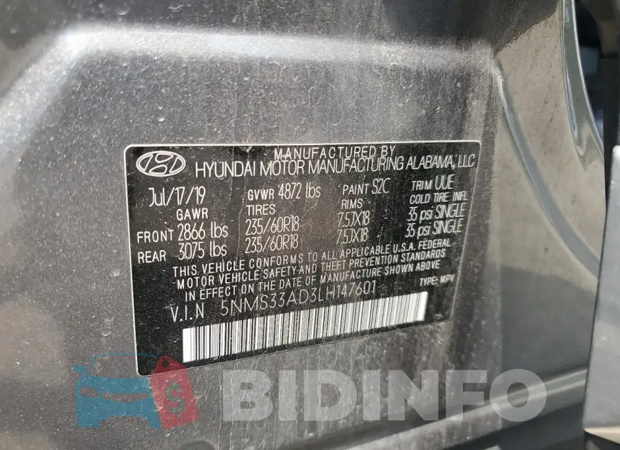 5NMS33AD3LH147601 Photo# 14