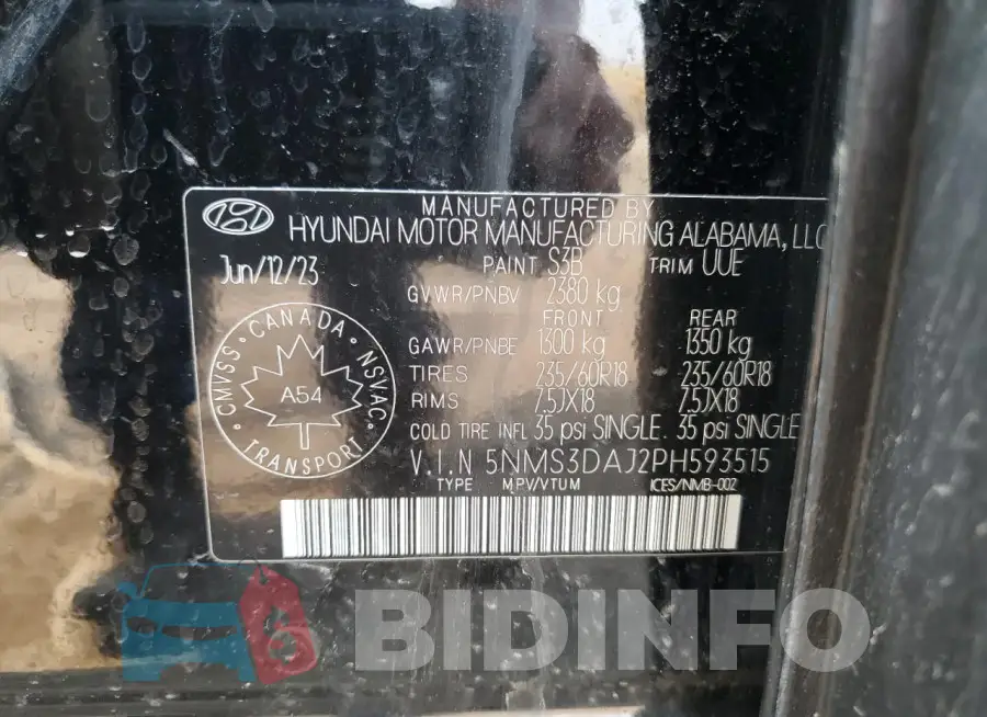 5NMS3DAJ2PH593515 Photo# 14