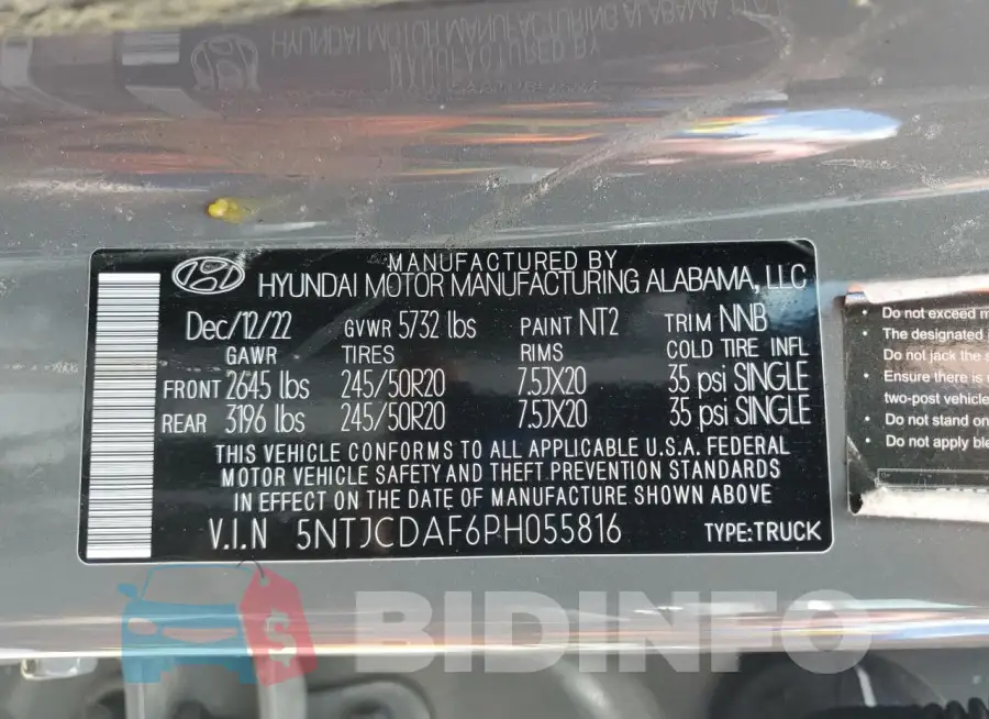 5NTJCDAF6PH055816 Photo# 12