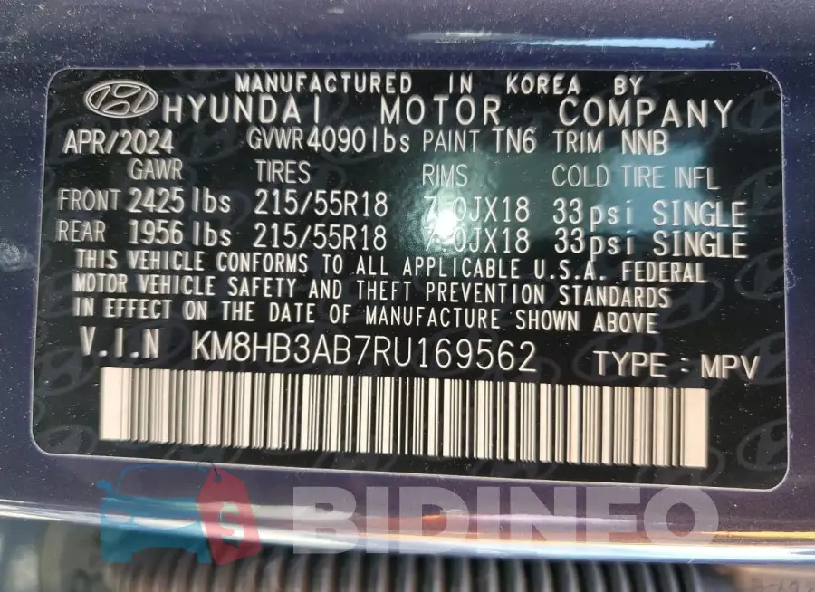 KM8HB3AB7RU169562 Photo# 14
