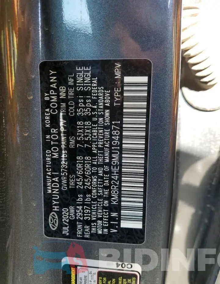KM8R24HE9MU194871 Photo# 13