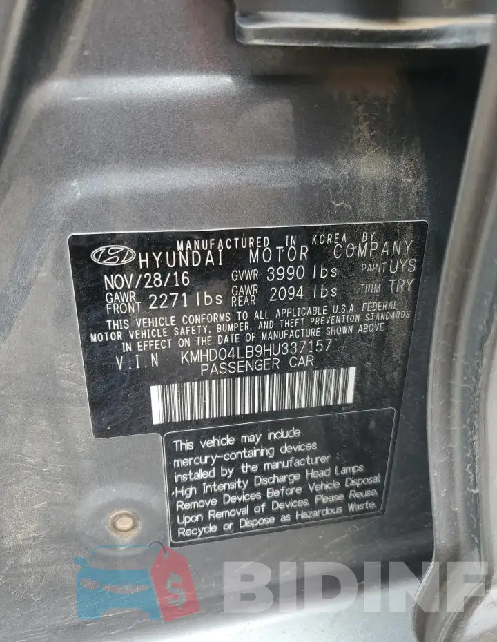 KMHD04LB9HU337157 Photo# 12