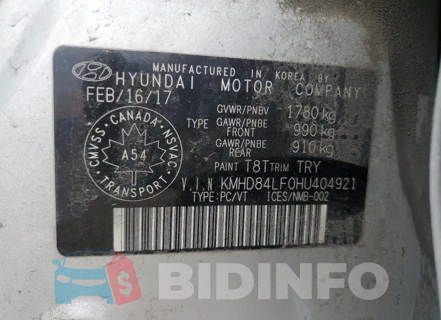 KMHD84LF0HU404921 Photo# 12