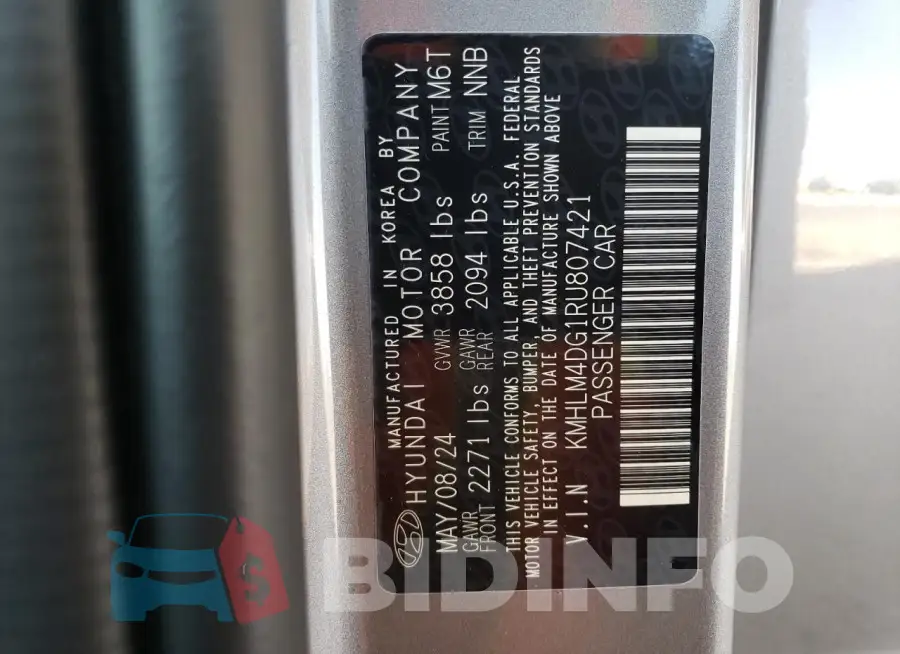 KMHLM4DG1RU807421 Photo# 12