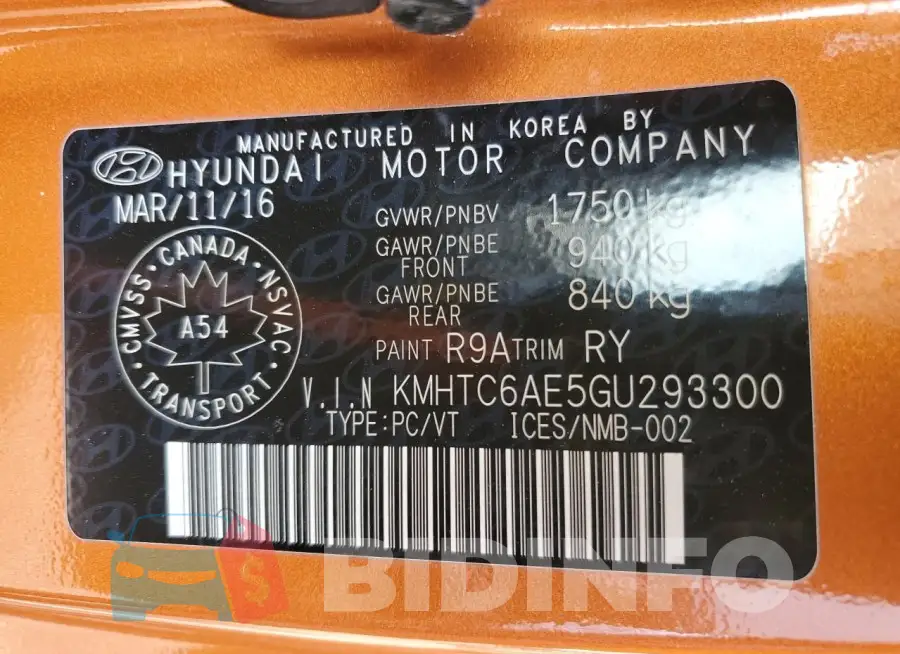 KMHTC6AE5GU293300 Photo# 12
