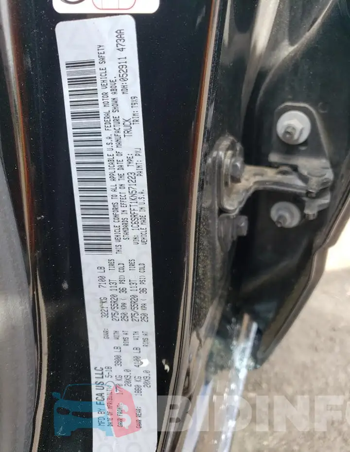 1C6SRFFT1KN571223 Photo# 12