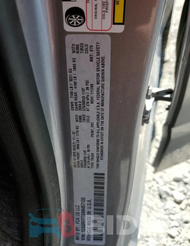 1C6SRFFTXNN457130 Photo# 12