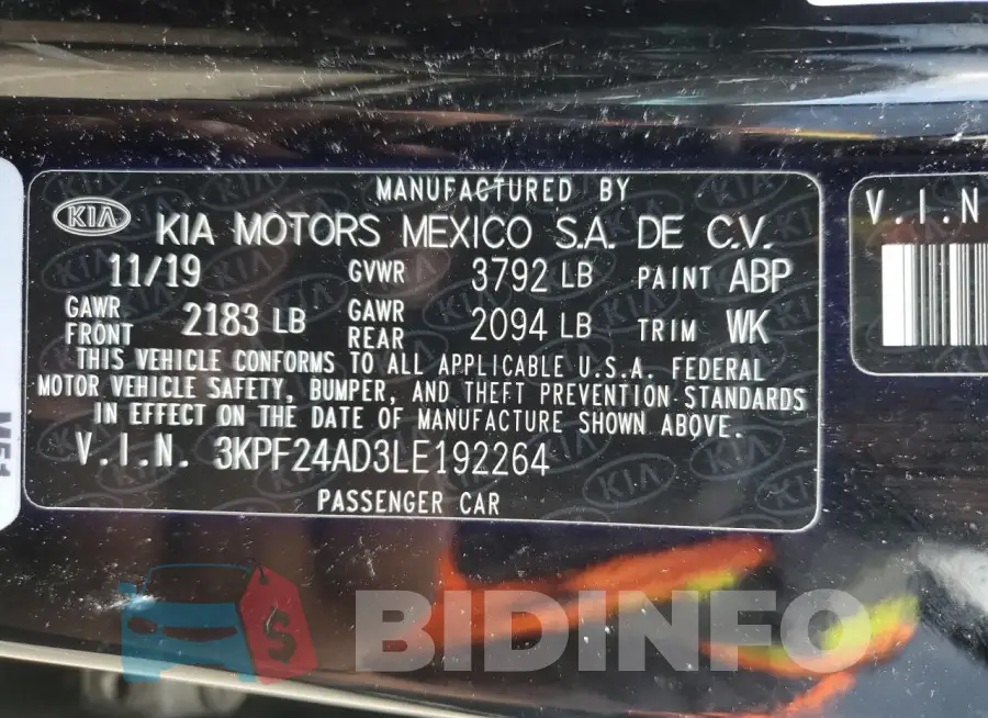 3KPF24AD3LE192264 Photo# 12