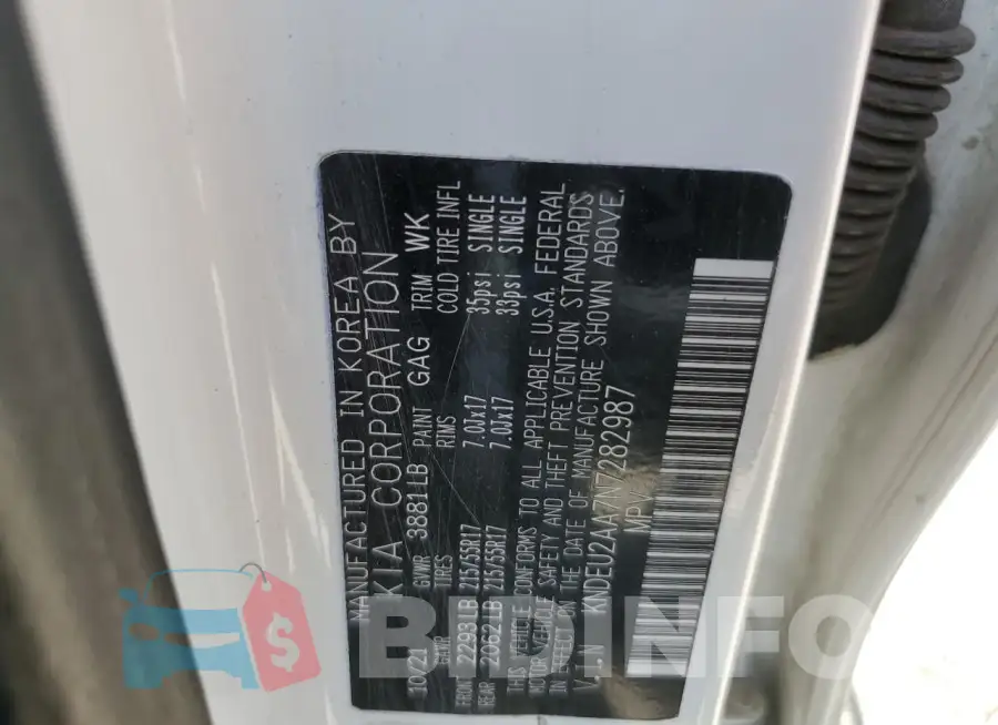 KNDEU2AA7N7282987 Photo# 13