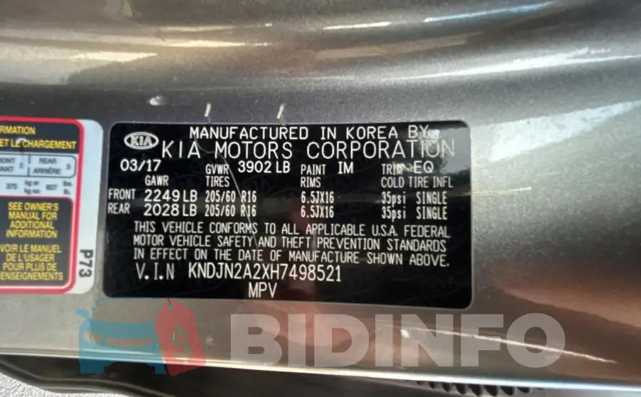 KNDJN2A2XH7498521 Photo# 10