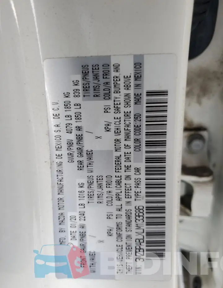 3MZBPABLXLM133686 Photo# 12
