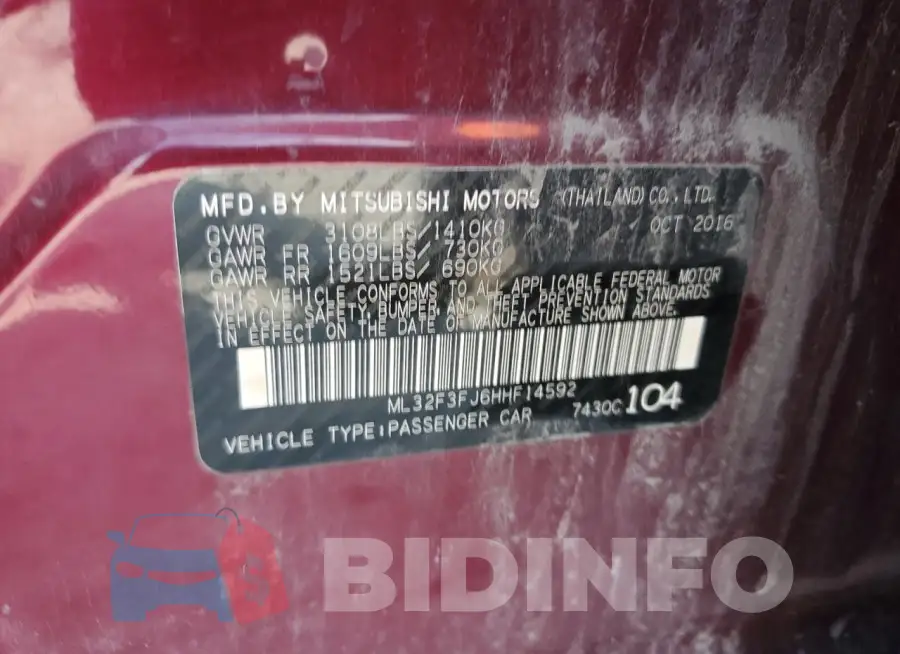 ML32F3FJ6HHF14592 Photo# 12