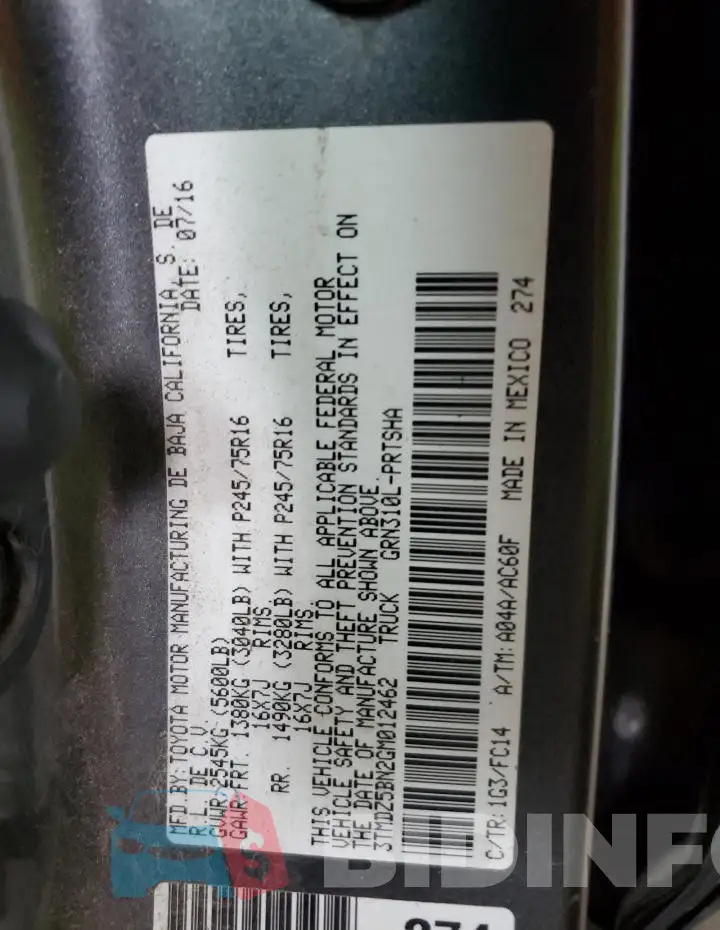 3TMDZ5BN2GM012462 Photo# 12