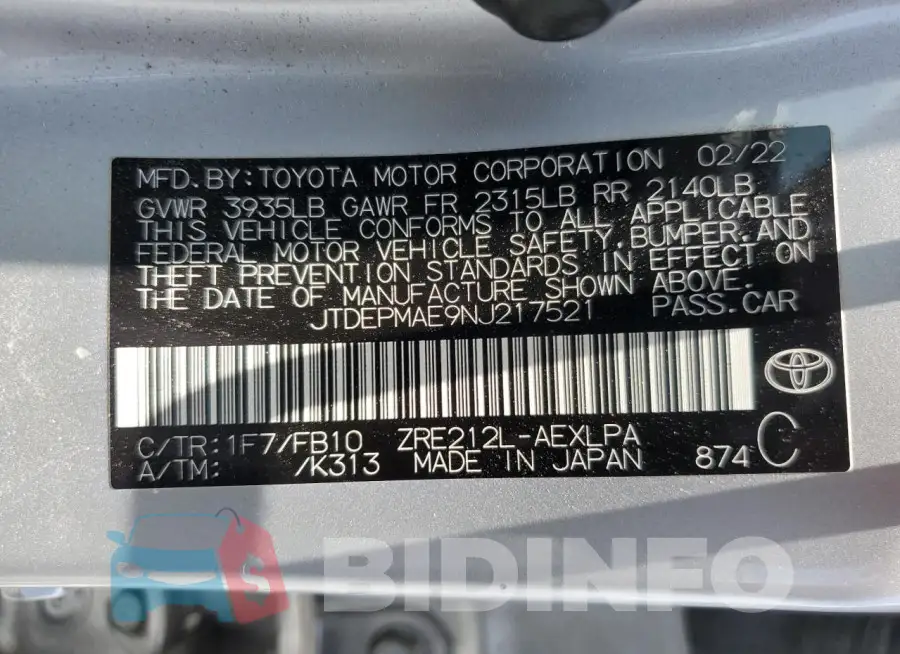 JTDEPMAE9NJ217521 Photo# 12