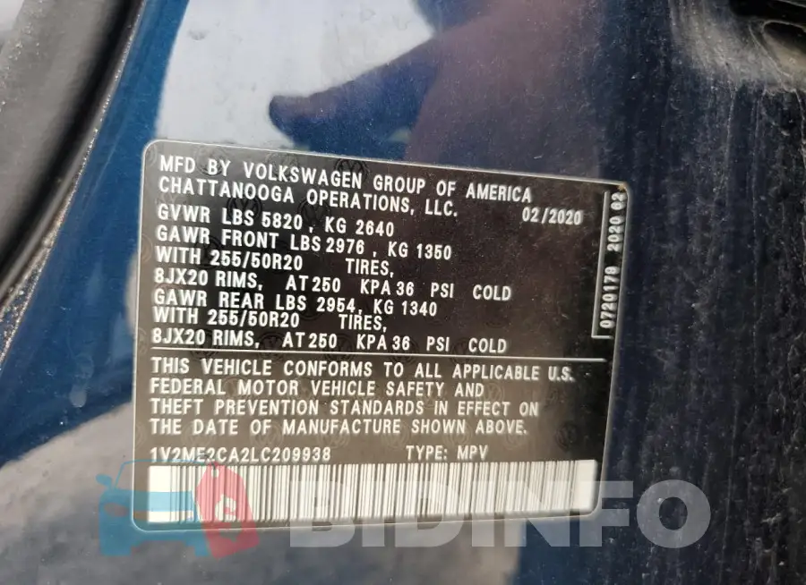 1V2ME2CA2LC209938 Photo# 13