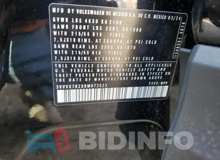 3VVVX7B2XRM072523 Photo# 12