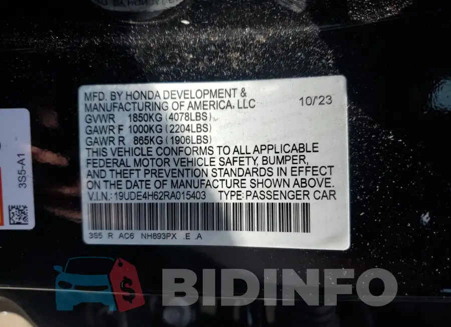 19UDE4H62RA015403 Photo# 12