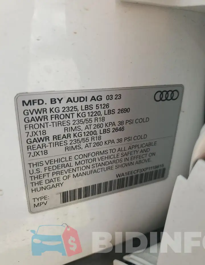 WA1EECF3XP1118615 Photo# 12