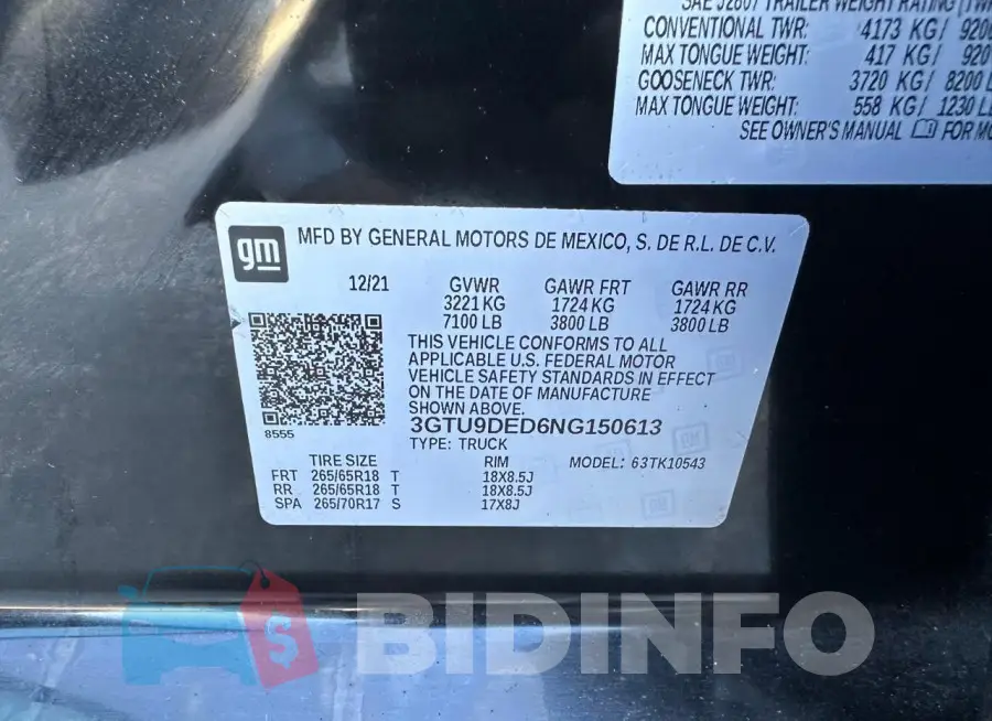 3GTU9DED6NG150613 Photo# 10