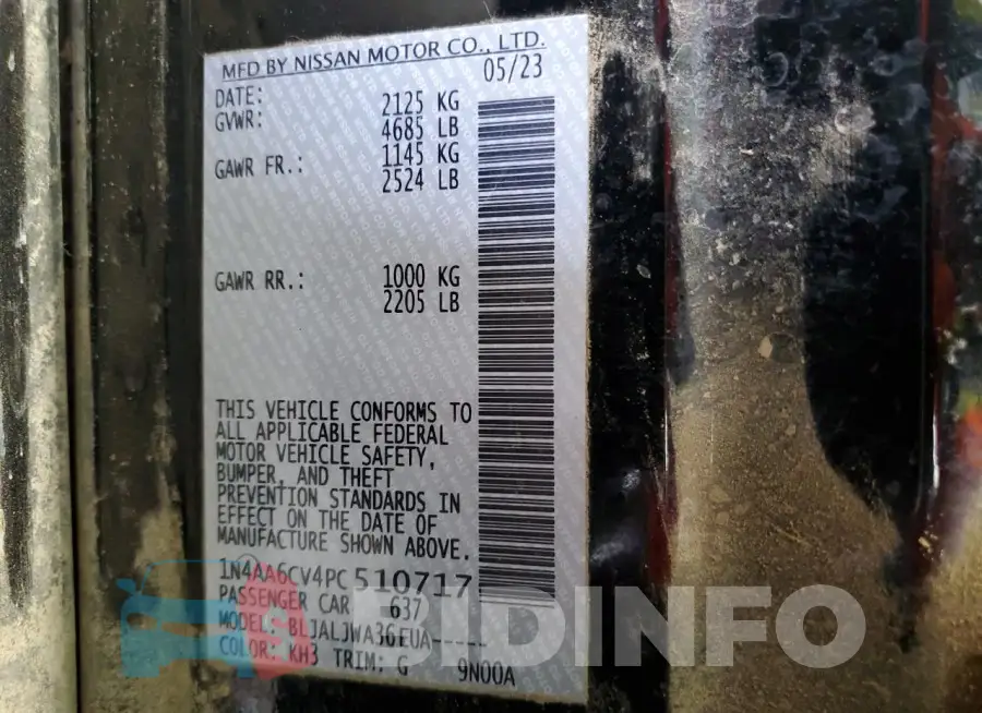 1N4AA6CV4PC510717 Photo# 12