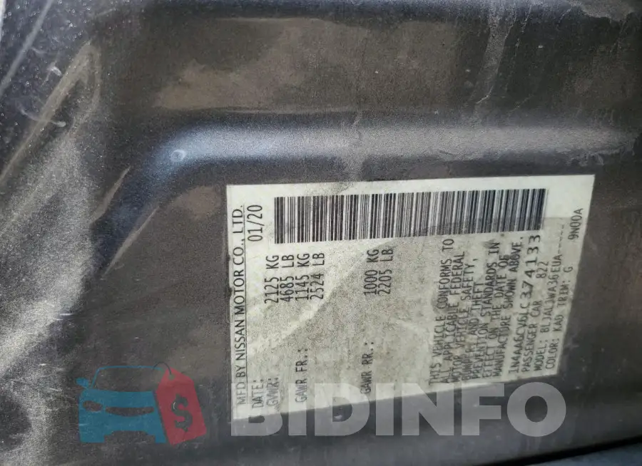 1N4AA6CV6LC374133 Photo# 13