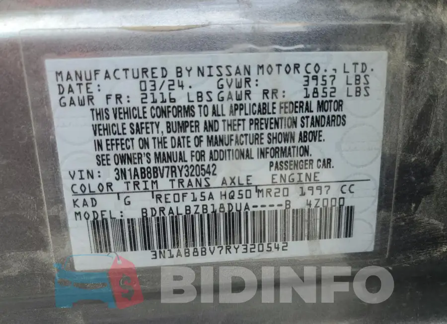 3N1AB8BV7RY320542 Photo# 13