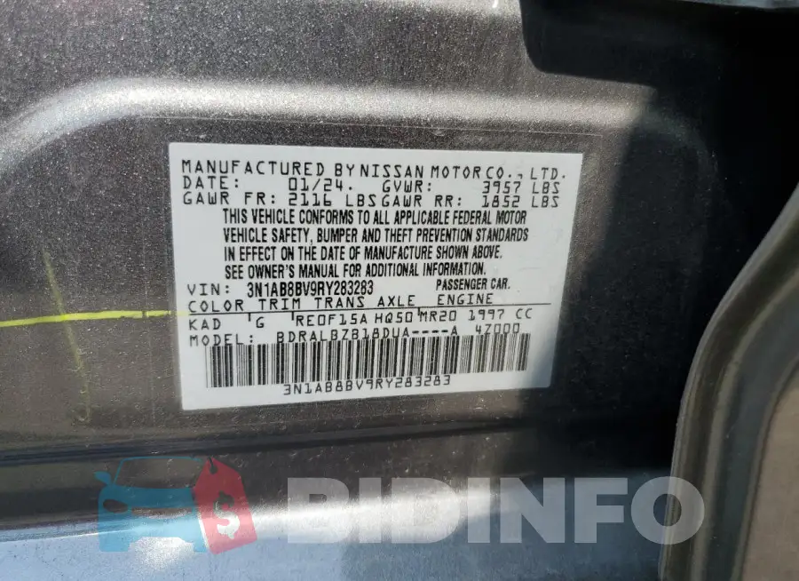 3N1AB8BV9RY283283 Photo# 12