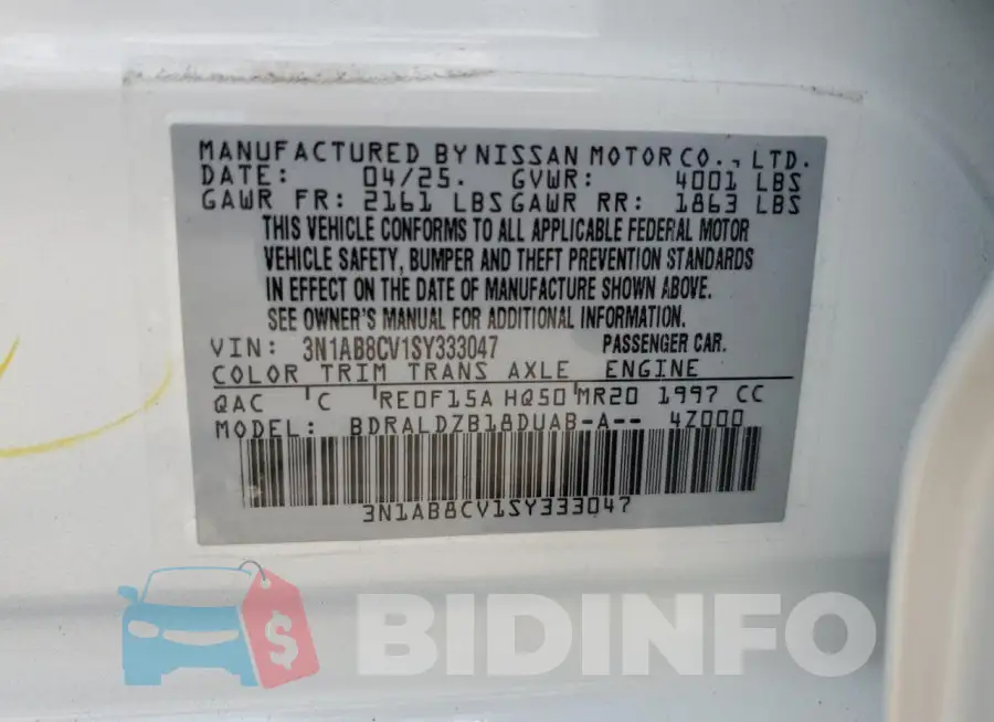 3N1AB8CV1SY333047 Photo# 12