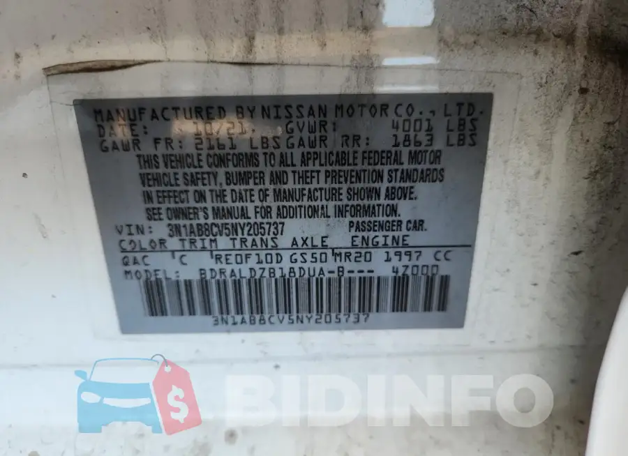 3N1AB8CV5NY205737 Photo# 13