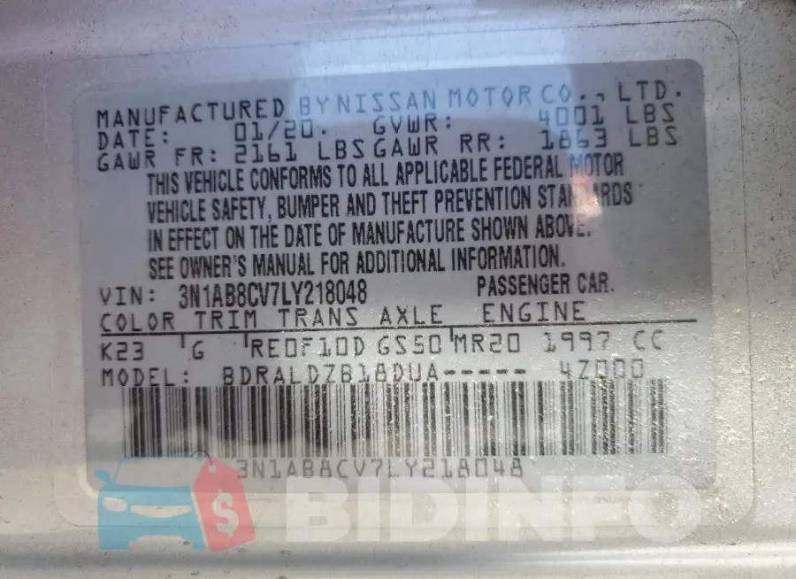 3N1AB8CV7LY218048 Photo# 13
