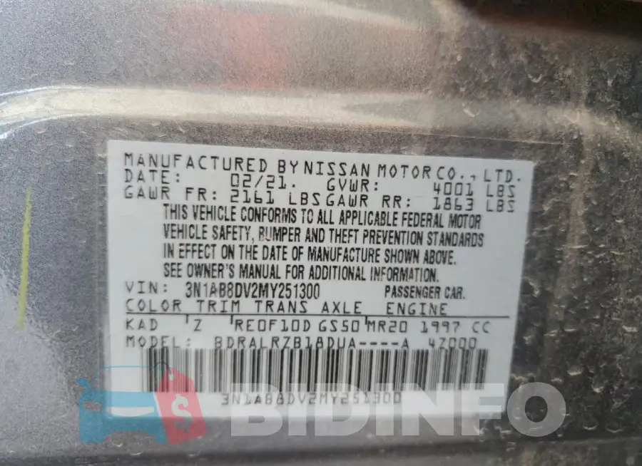 3N1AB8DV2MY251300 Photo# 12