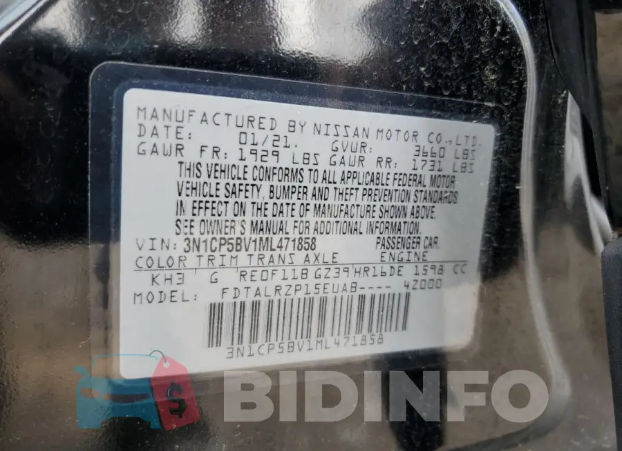 3N1CP5BV1ML471858 Photo# 13