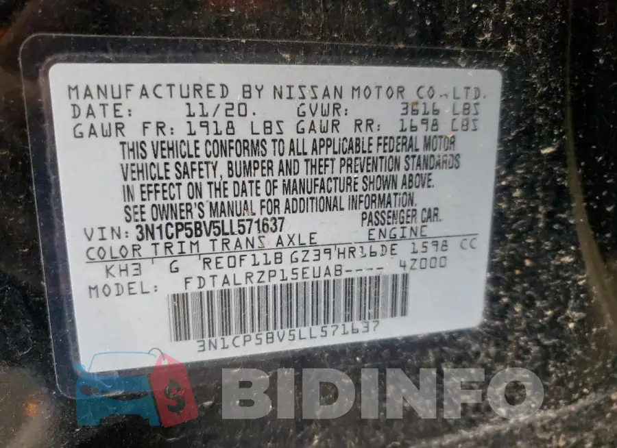 3N1CP5BV5LL571637 Photo# 13