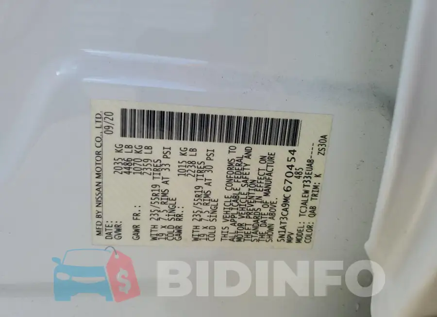 5N1AT3CA9MC670454 Photo# 13